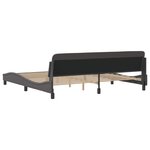 vidaXL Cadre de lit sans matelas gris 200x200 cm similicuir