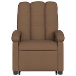 vidaXL Fauteuil inclinable Marron Tissu