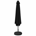 vidaXL Parasol de jardin avec lampes LED 300 x 300 cm Polyester Noir