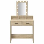 vidaXL Table de Toilette Marron 79 x 41 x 140 cm Bois d'ingénierie