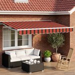 vidaXL Auvent rétractable électrique Orange  Noir et Blanc 3 x 2 5 m