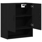 Armoire murale vidaXL en chêne noir 60x31x70 cm en bois d'ingénierie