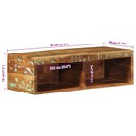 VidaXL Meuble TV mural 60x30x19 cm bois massif de récupération