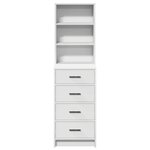 vidaXL Haut Armoire Blanc 40 x 41 x 135 cm Bois d'ingénierie