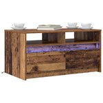 vidaXL Table basse Bois ancien 90 x 50 x 45 cm Bois d'ingénierie