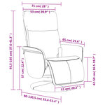 vidaXL Fauteuil inclinable de massage et repose-pieds crème similicuir
