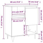 vidaXL Buffet Sonoma gris 60x35x70 cm Bois d'ingénierie