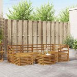 vidaXL Ensemble de canapé d'angle 7 Pièces Naturel Bois d'Acacia Massif