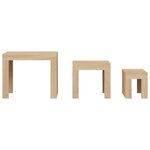 vidaXL Tables basses gigognes 3 Pièces Chêne sonoma Aggloméré