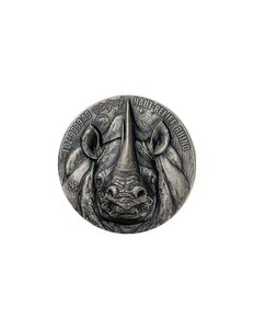 RHINO Big Five 1 Oz Silver Coin 1000 Francs Ivory Coast 2024