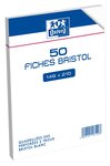 Sachet de 50 fiches bristol quadrillé 148x210 mm 5x5 perforée blanc OXFORD