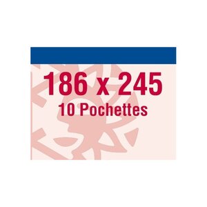 Pochettes double soudure 186 x 245 mm pour blocs Siècle au fil du Timbre. Fond - Transparent