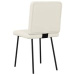 vidaXL Chaises à manger lot de 2 Crème Velours