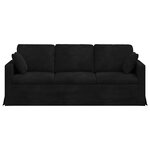 vidaXL Canapé Noir 198 x 78 x 80 cm Velours