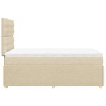 vidaXL Sommier à lattes de lit avec matelas crème 120x190 cm tissu