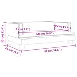 vidaXL Canapé pour enfants noir 80x45x30 cm velours