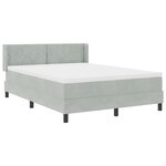 vidaXL Lit à ressorts avec matelas Gris clair 200 x 140 cm Polyester