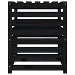 vidaXL Composteur Noir 63 5x63 5x77 5 cm Bois massif de pin