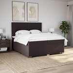 vidaXL Sommier à lattes de lit avec matelas Marron foncé 200x200 cm