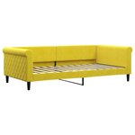 vidaXL Lit de repos sans matelas jaune 100x200 cm velours