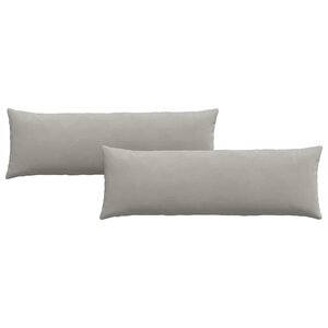 vidaXL Coussins de canapé 2 Pièces Gris clair 120 x 40 cm tissu