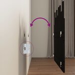 vidaXL Tête de lit murale Noir 108x3x80 cm Bois massif de pin