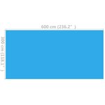 vidaXL Couverture de piscine Bleu 600 x 300 cm PE