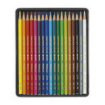 Crayons de couleur Prismalo en étui métal de 18 CARAN D'ACHE