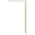 vidaXL Paroi de douche avec verre ESG transparent doré 100x195 cm