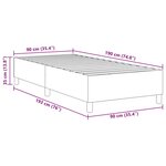 vidaXL Lit à ressorts Crème 90 x 190 cm Tissu en velours côtelé