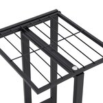 vidaXL Support pour plantes 4 niveaux 43x22x76 cm Noir Métal