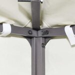 vidaXL Toile supérieure de belvédère 310 g / m² 3 x 3 m Blanc crème