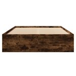 vidaXL Cadre de lit sans matelas chêne fumé 140x190 cm bois ingénierie