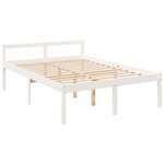 vidaXL Lit pour personne âgée sans matelas blanc 140x190cm bois massif