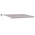 vidaXL Auvent Rétractable Gris clair 450 × 350 cm Tissu et acier