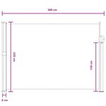 vidaXL Store latéral rétractable Sable 300 x 220 cm Polyester