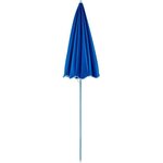 Parasol rond - Arc 1,80 m - Structure en polyester anti-uv - Blanc et bleu profond