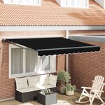 vidaXL Cadre d'auvent Noir 300 x 250 cm Polyester avec revêtement PU