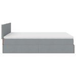 vidaXL Lit ottoman avec matelas gris clair 140x190 cm tissu
