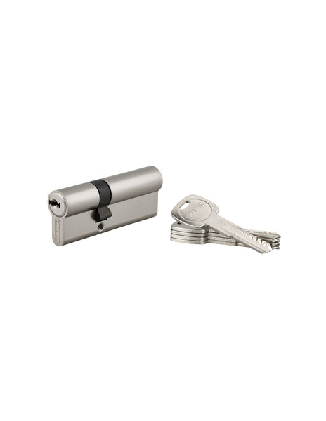 THIRARD - Cylindre de serrure double entrée Trafic 6  30x50mm  anti-arrachement  anti-perçage  nickel  fonction urgence 5 clés - THIRARD