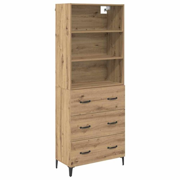 vidaXL Haut Armoire avec tiroir Chêne artisanal 69 5 x 34 x 180 cm
