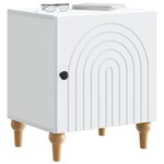 vidaXL Cabinet de chevet 2 Pièces Blanc 43 x 34 5 x 50 cm