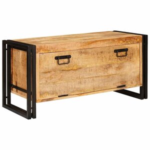 vidaXL Cabinet à chaussures avec porte Marron bois de manguier massif
