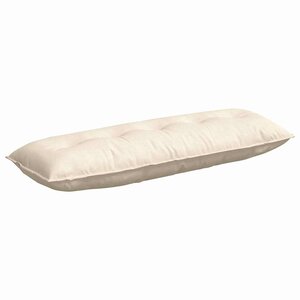 vidaXL Coussin de Dos Crème 140 x 50 cm Tissu en velours côtelé
