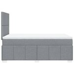 vidaXL Sommier à lattes de lit et matelas gris clair 120x190 cm tissu