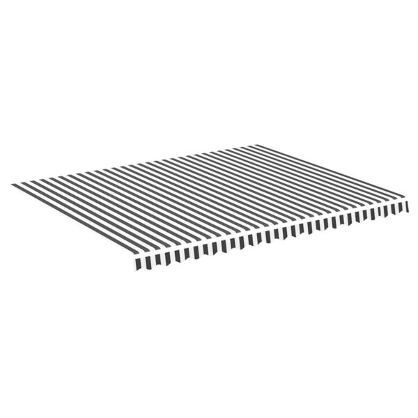 vidaXL Tissu de remplacement pour auvent Anthracite et blanc 4 5x3 5 m