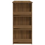 vidaXL Table de bar et rangement chêne marron bois d'ingénierie