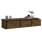 vidaXL Armoire murale Chêne fumé 88x26x18 5 cm Bois d'ingénierie