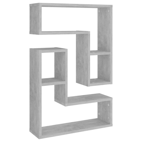 vidaXL Étagères murales 2 Pièces gris béton 50x15x50 cm bois d'ingénierie