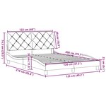 vidaXL Cadre de lit sans matelas gris clair 120x200 cm tissu